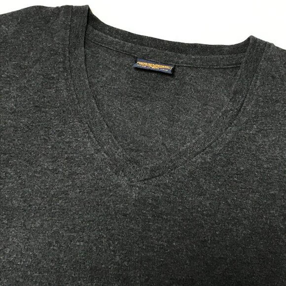 Woolrich Long Sleeve V Neck charcoal Grey Cotton shirt - Size Small - Picture 5 of 11